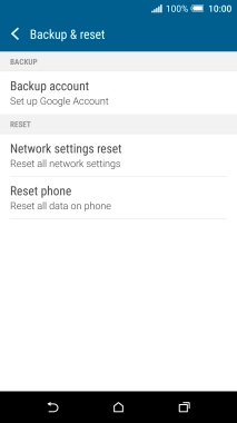 Press Reset phone. Press Reset phone.