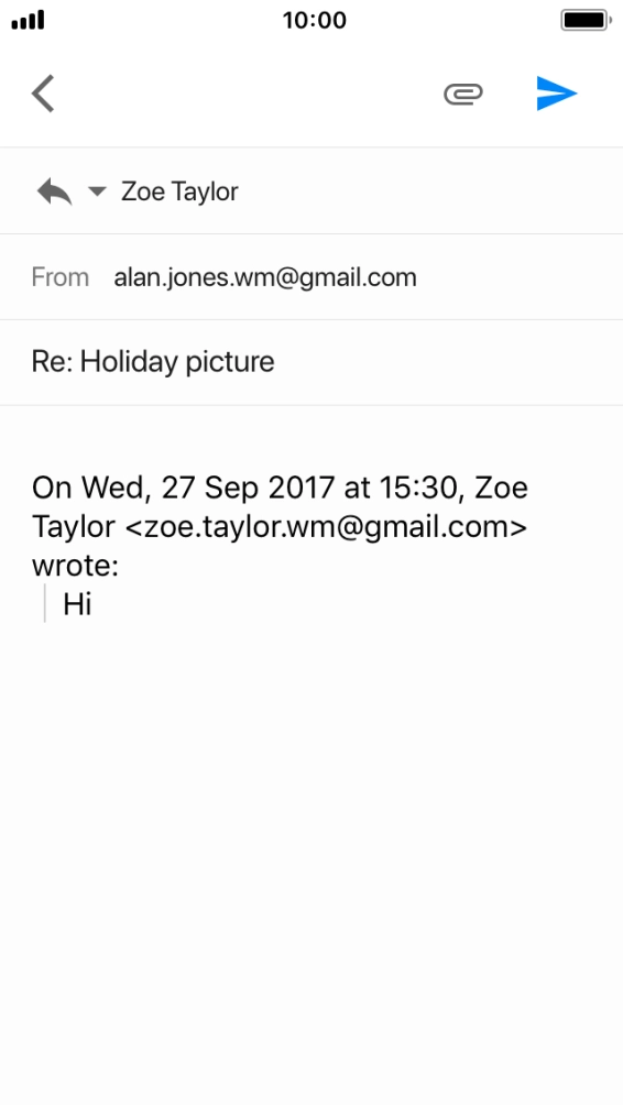Press the text input field.
