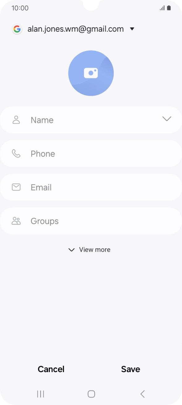 Press Name and key in the required name.