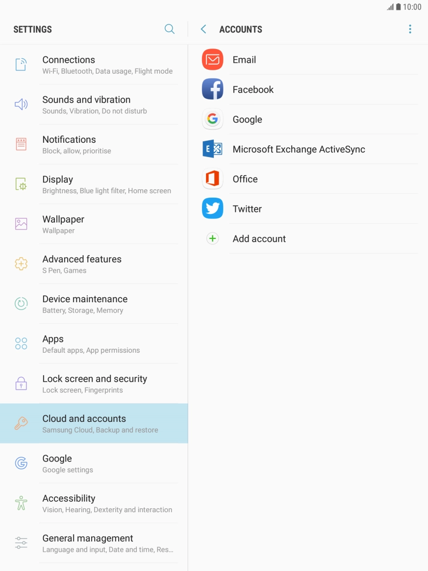 Press the menu icon.