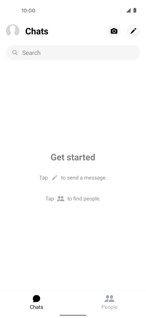 Press the new message icon.