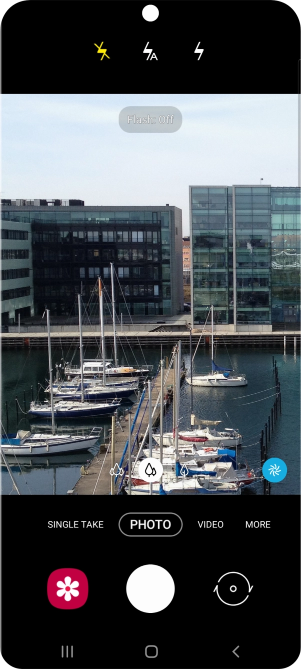 Press the required setting.