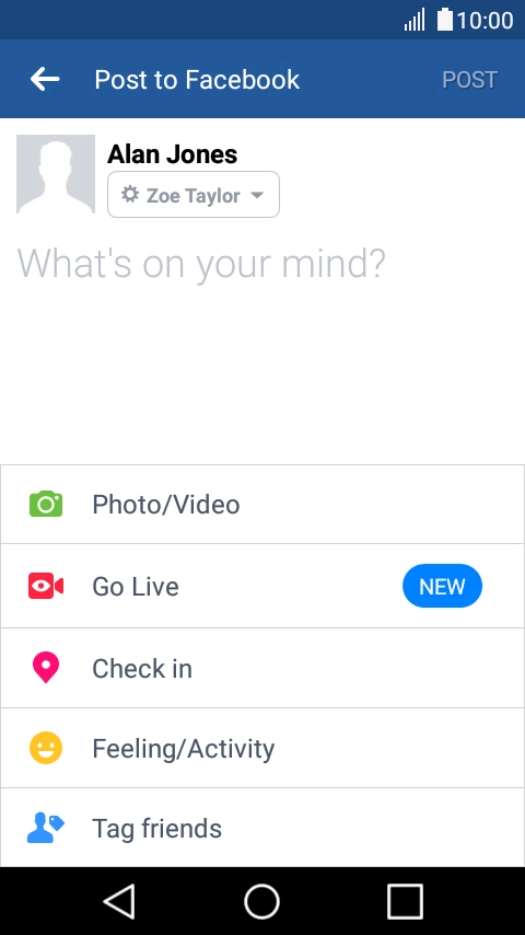Press the text input field.