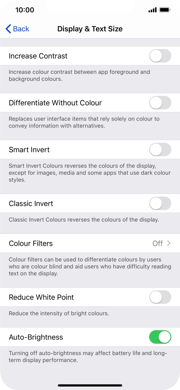 Press the indicator next to 