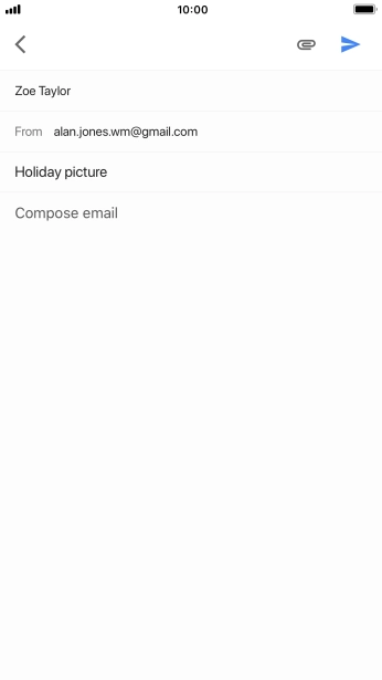 Press the text input field and write the required text.