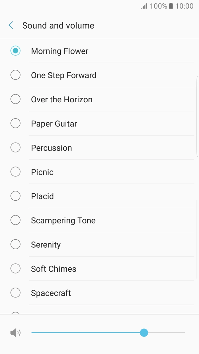 Press the required alarm tones.