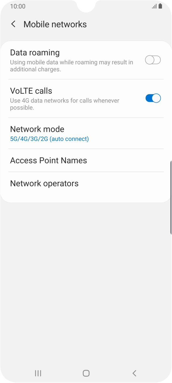 Press Access Point Names.