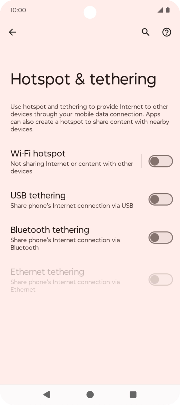 Press Wi-Fi hotspot.