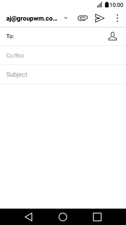 Press the search field and key in the first letters of the recipient's name.