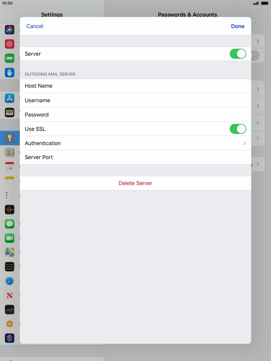 Press the indicator next to 