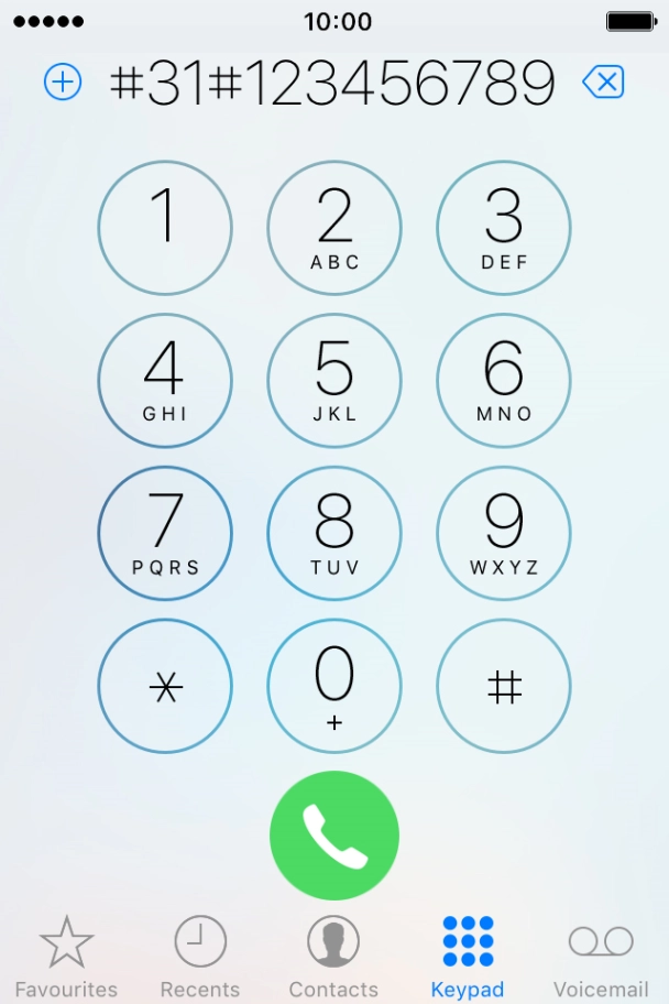 Press the call icon.