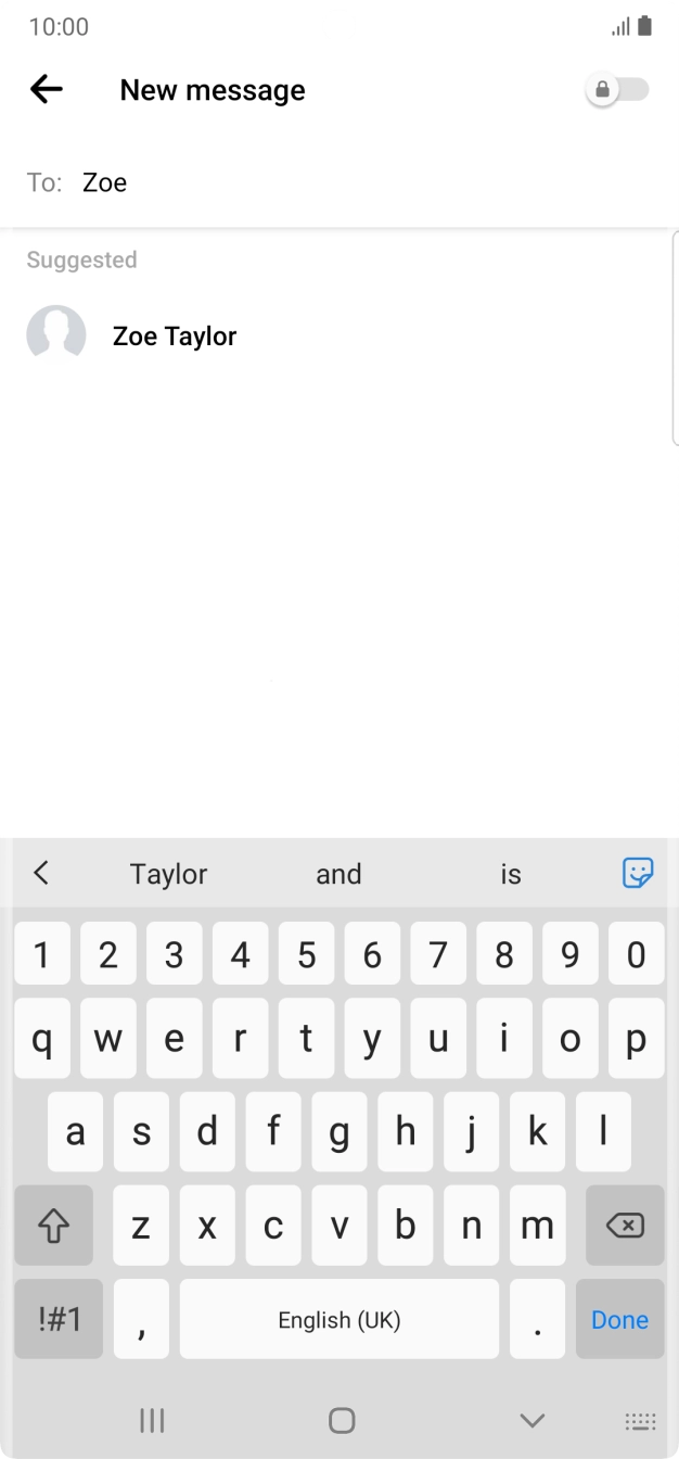 Press the required contact.