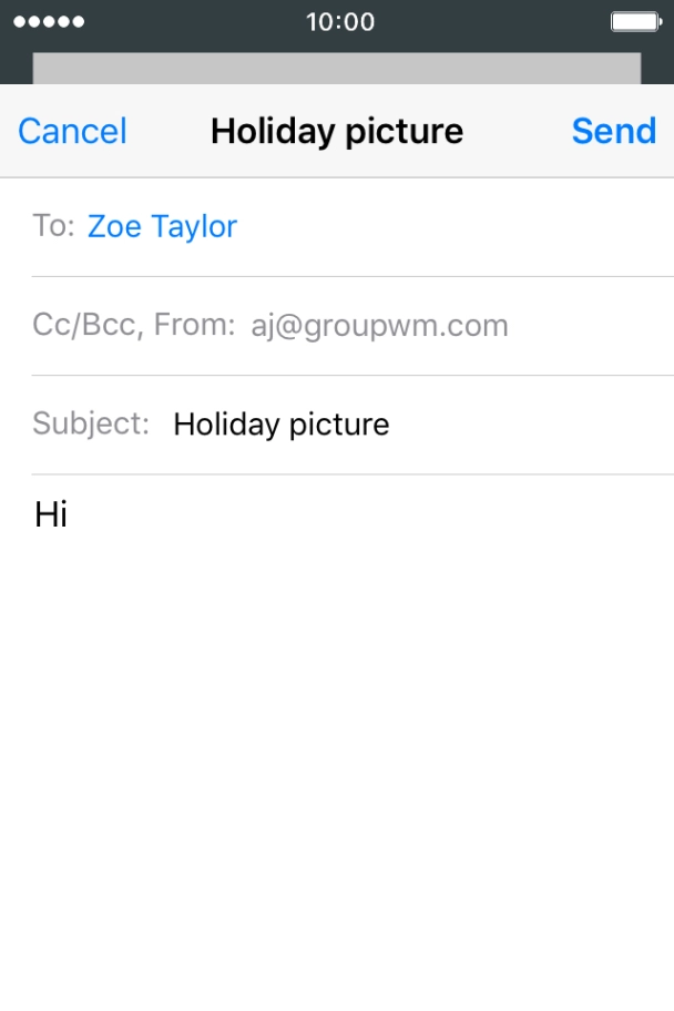 Press and hold the text input field until a pop-up menu is displayed.