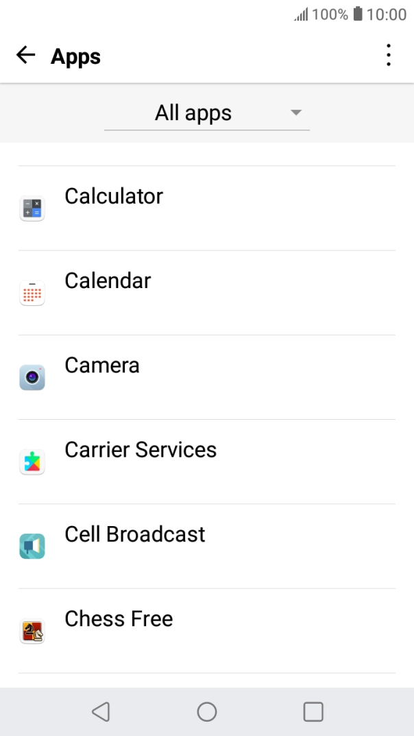 Press the required app.