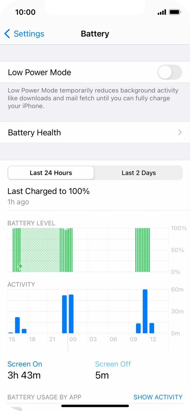 Press Battery Health.