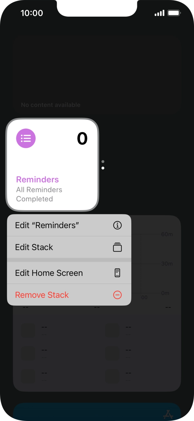 Press Edit Stack. Press Edit Stack.