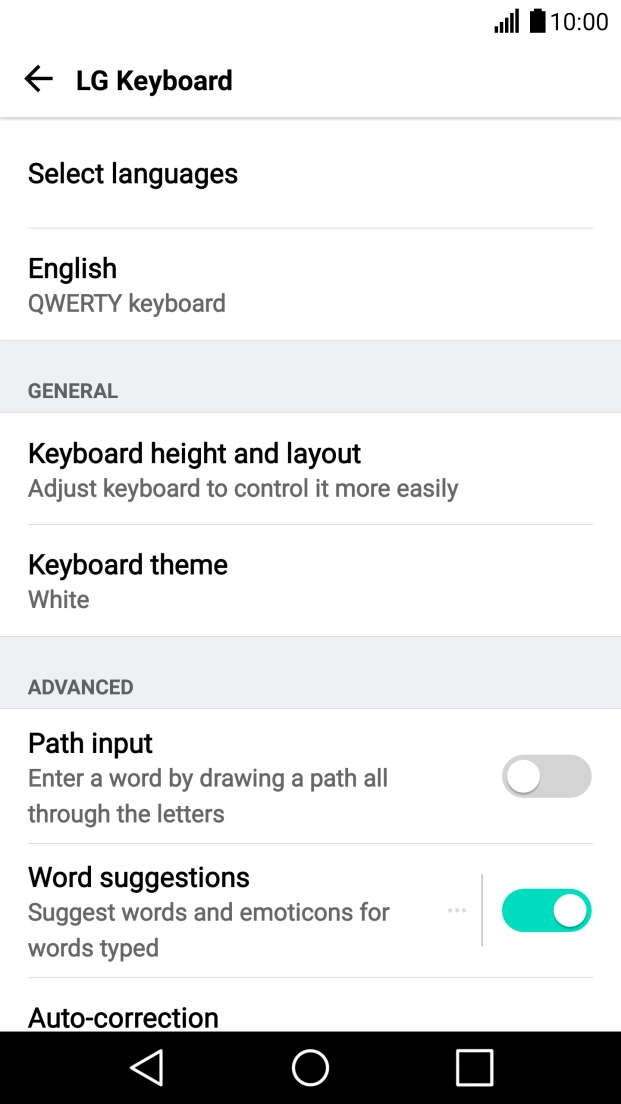 Press Select languages.