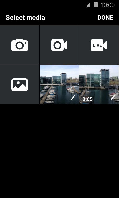 Press the gallery icon.