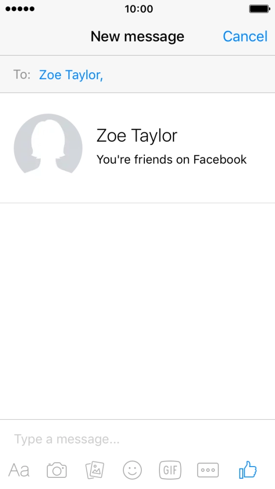 Press the text input field. Press the text input field.