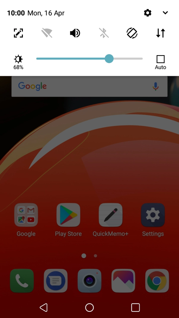 Press the Mobile Data icon to turn the function on or off.