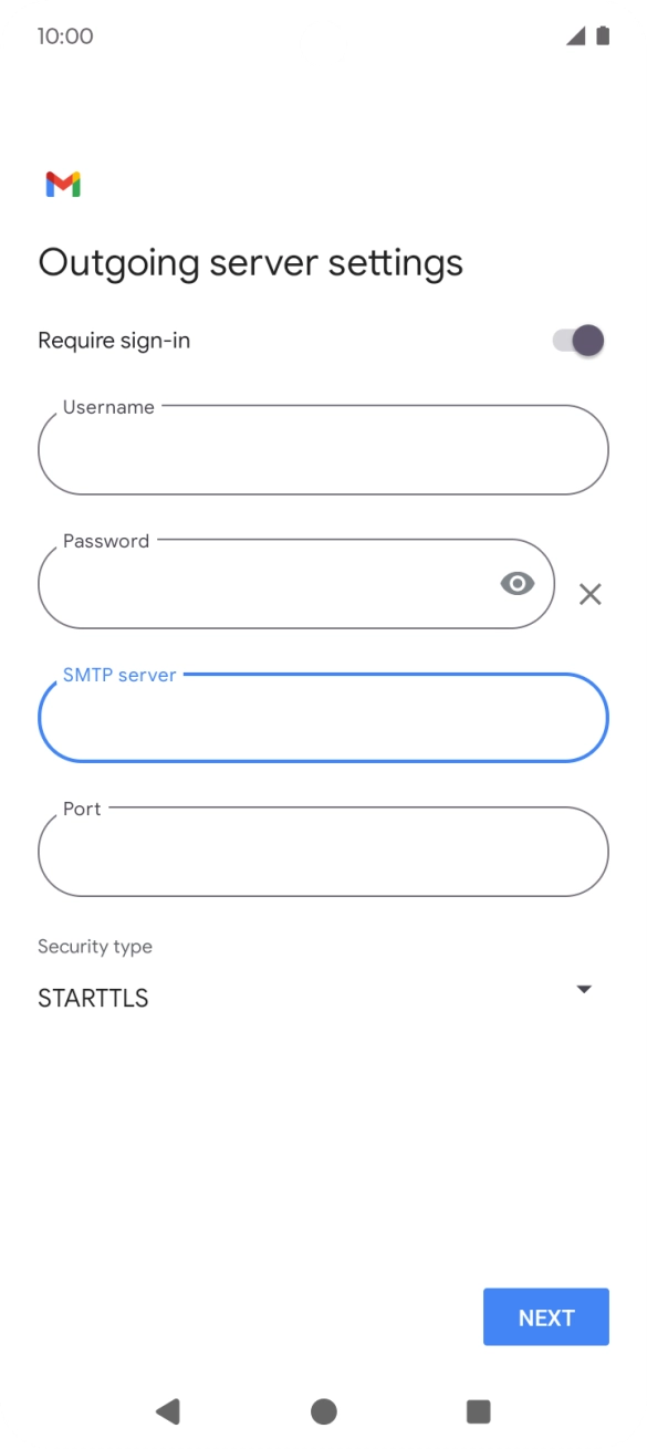 Press the field below 