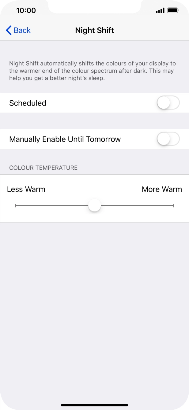 Press the indicator next to 