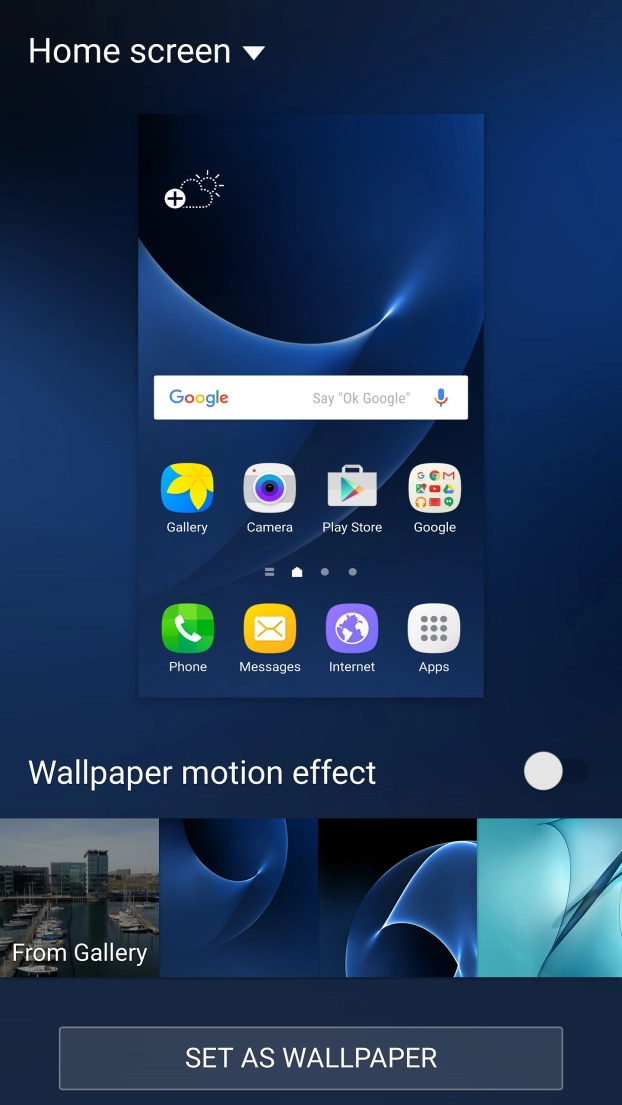 Press From Gallery and go to the required folder.