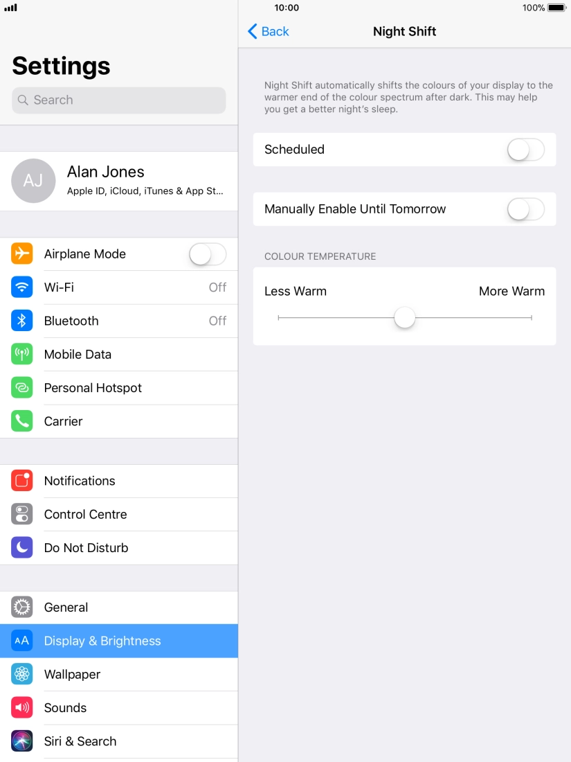 Press the indicator next to Press the indicator next to