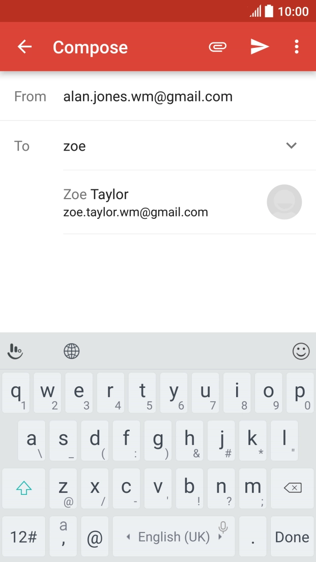 Press the required contact.