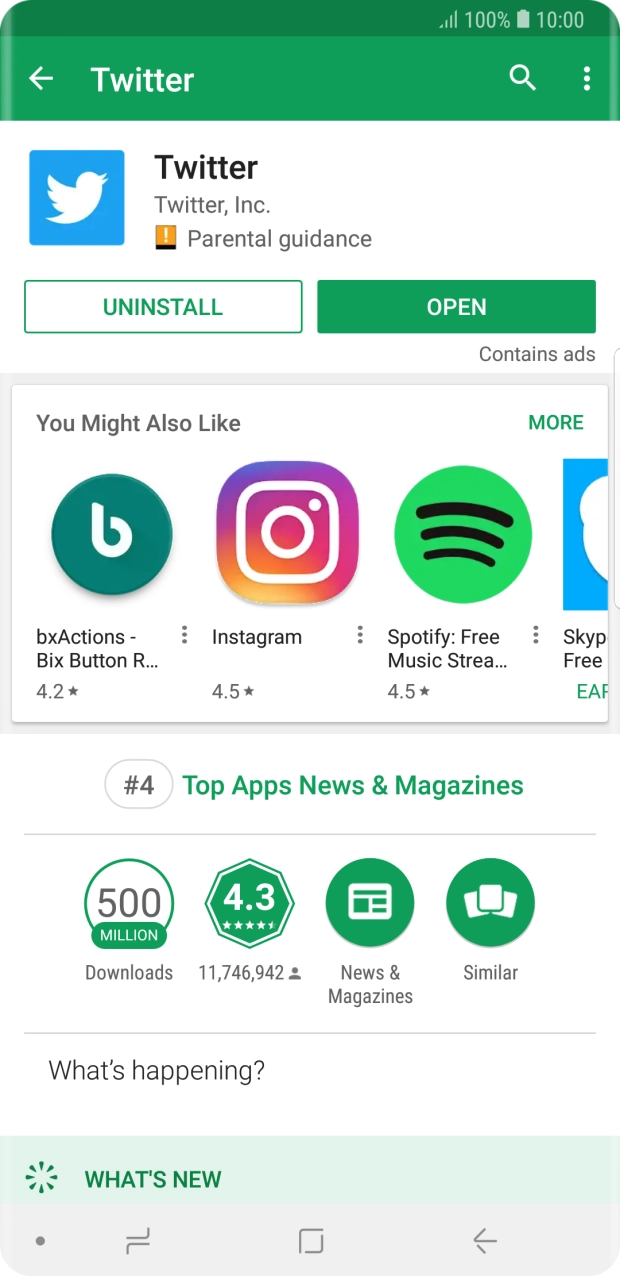 Press the Home key to return to the home screen.