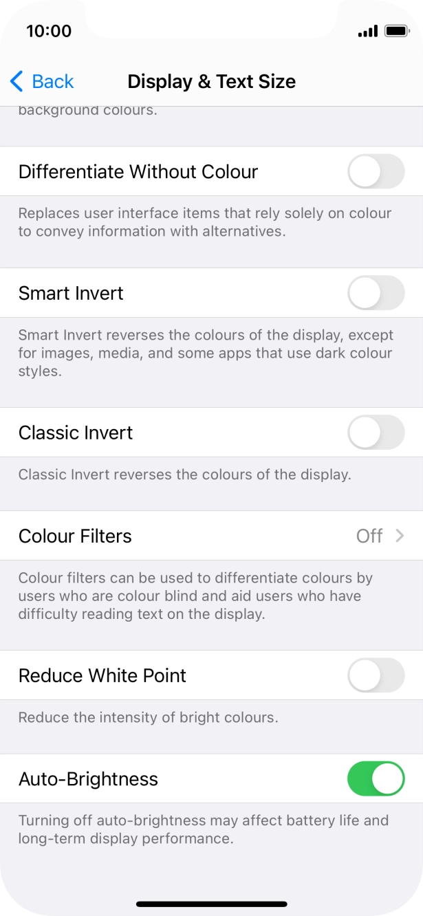 Press the indicator next to 