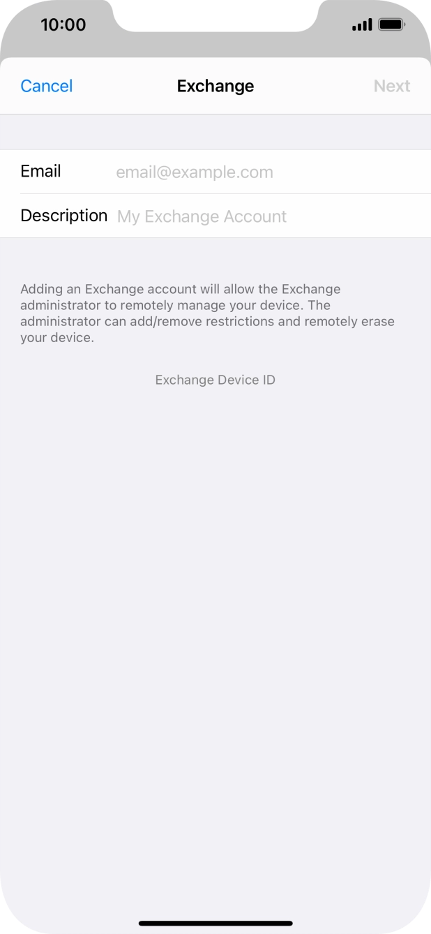 Press Email and key in your email address. Press Email and key in your email address.