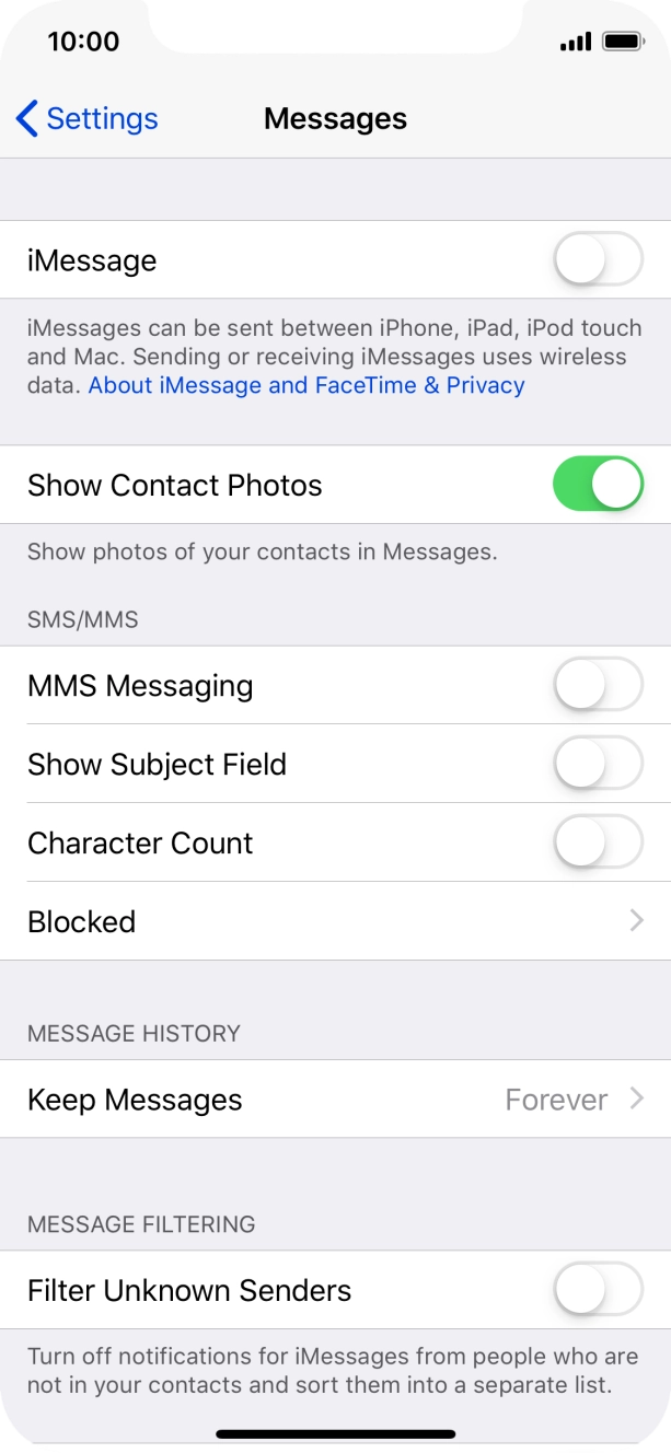 Press the indicator next to 