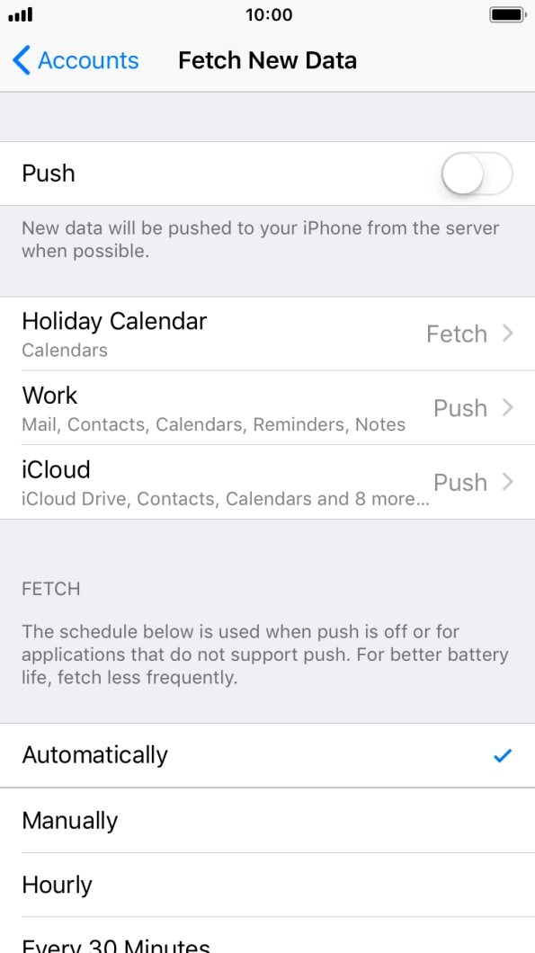 If you turn off the function, press the required setting.