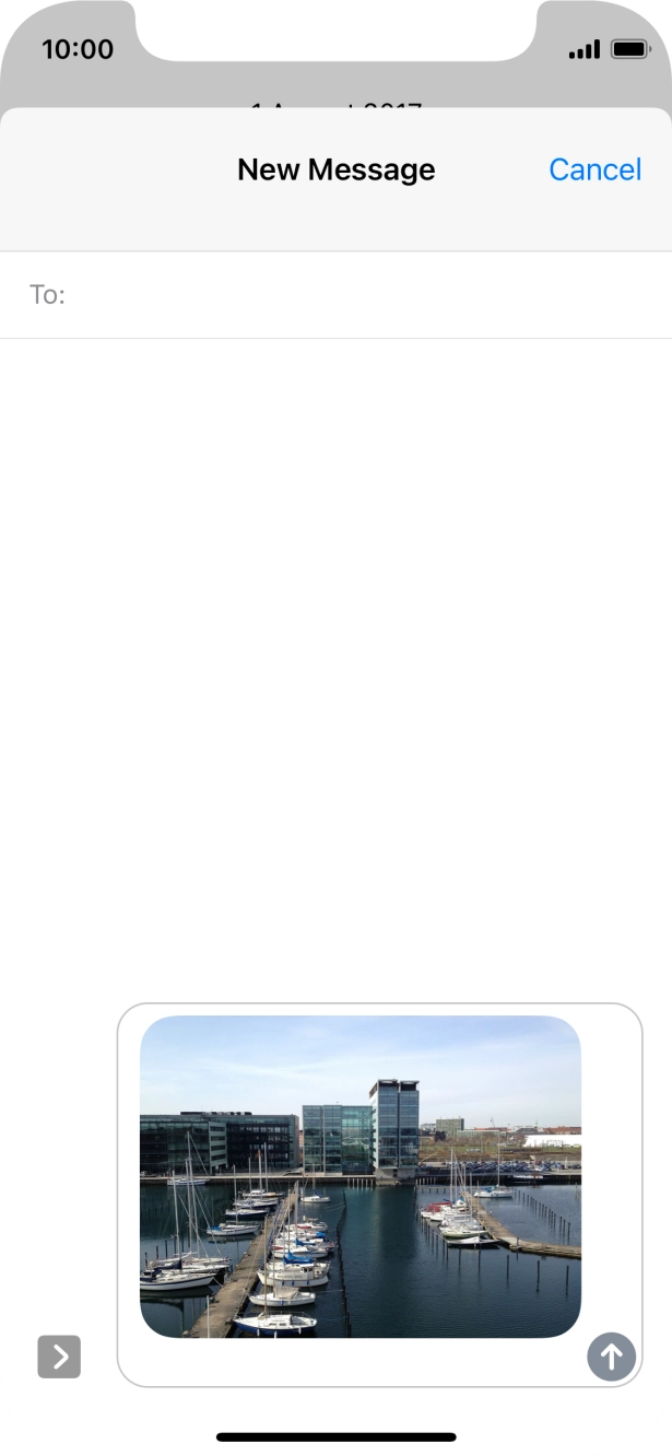 Press To: and key in the first letters of the recipient's name.