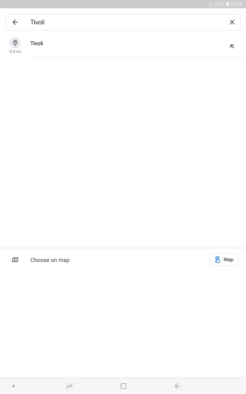 Press the required destination.