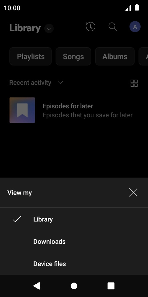 Press Device files and go to the required audio file.