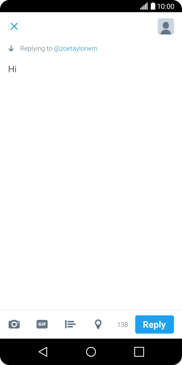 Write the required text and press Reply.