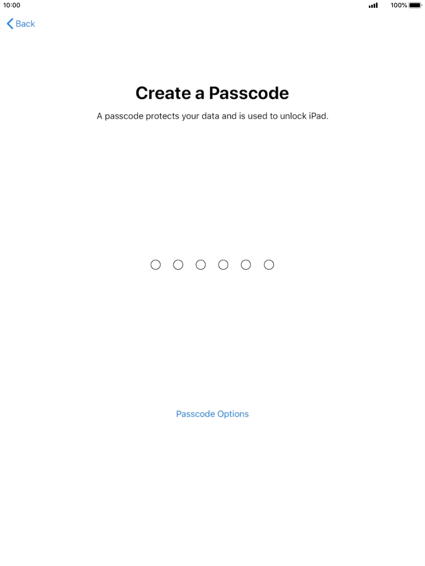 Press Passcode Options. Press Passcode Options.