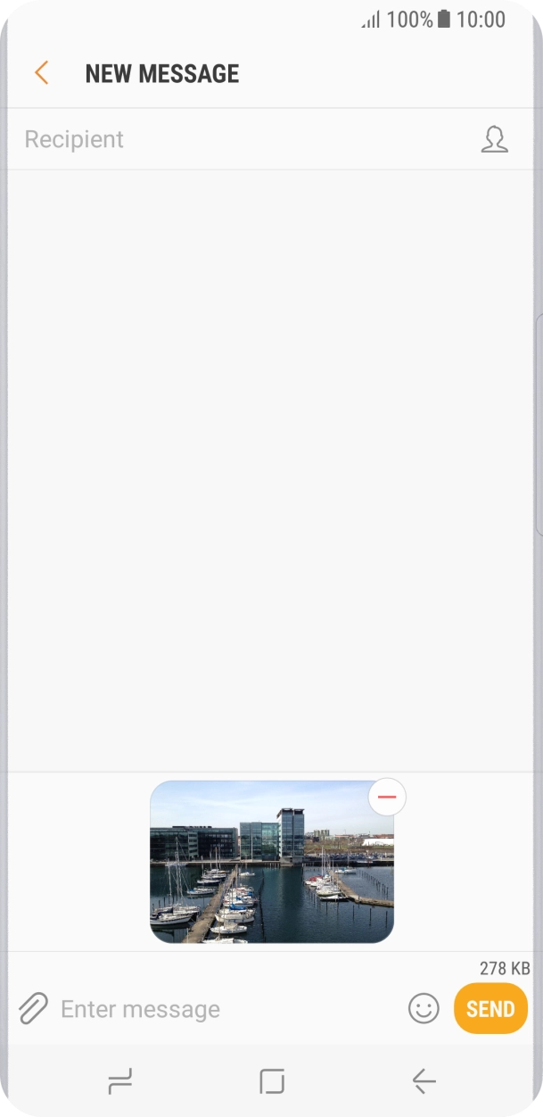 Press the search field and key in the first letters of the recipient's name.