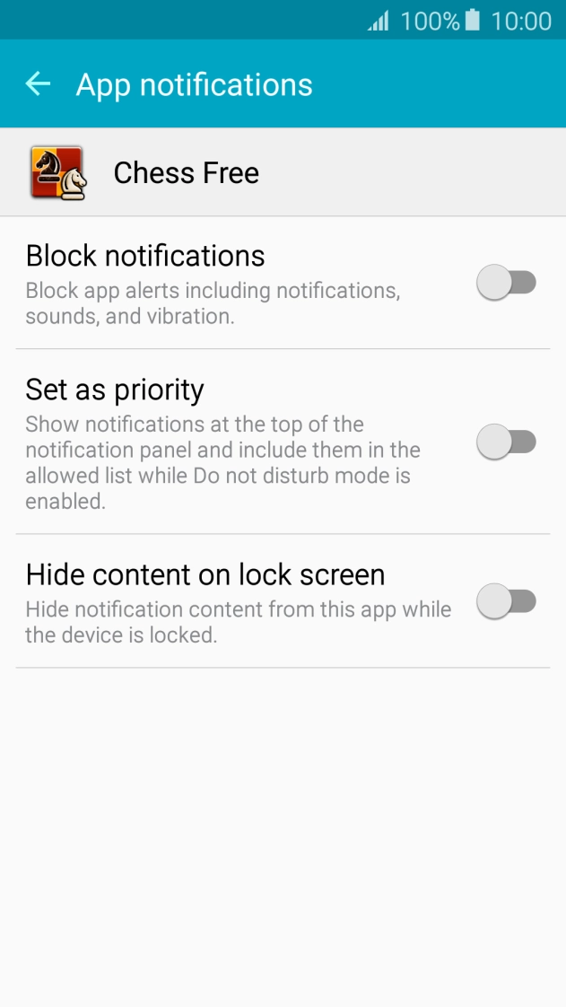 Press the indicator next to 