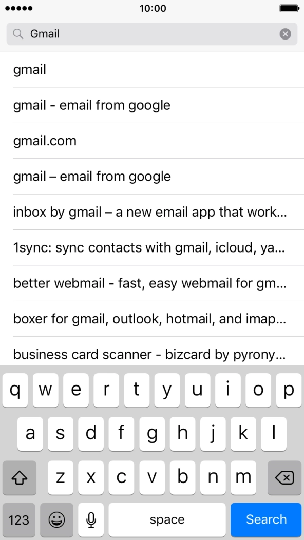 Key in Gmail and press Search. Key in Gmail and press Search.