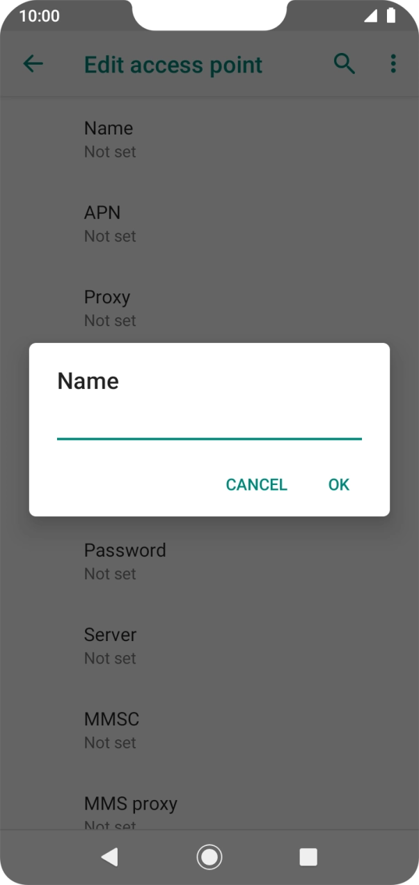 Key in Telstra Internet and press OK.