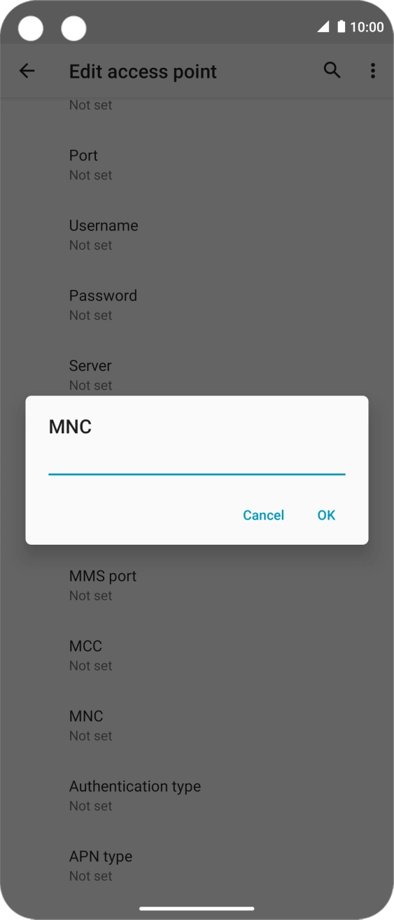 Key in 01 and press OK.