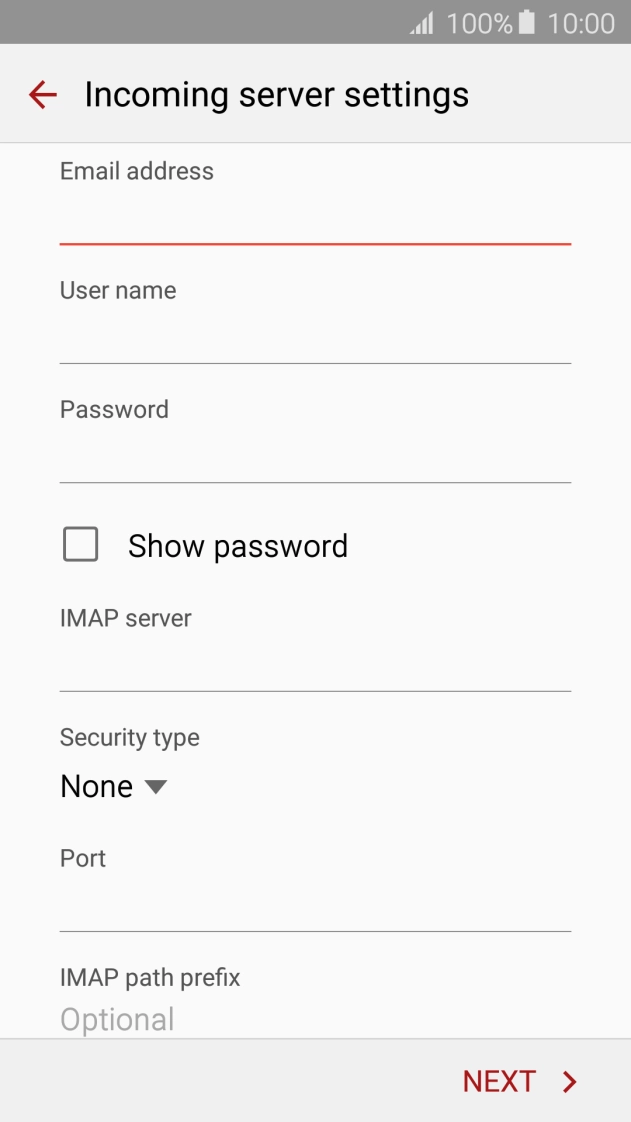 Press the field below 