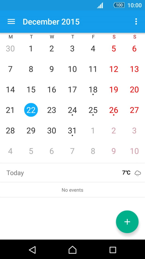Press the new appointment icon.