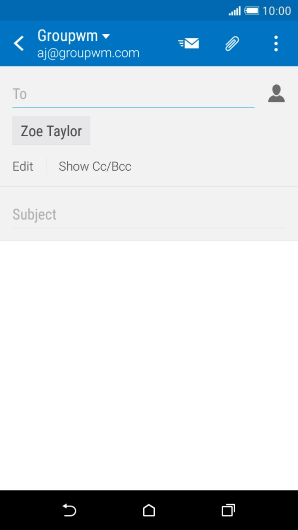 Press Subject and key in the required subject.