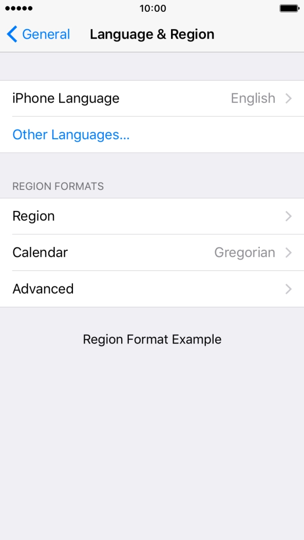 Press iPhone Language.