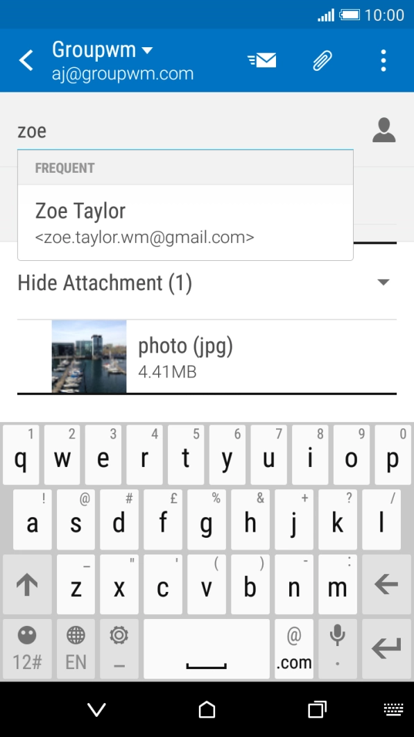Press the required contact.