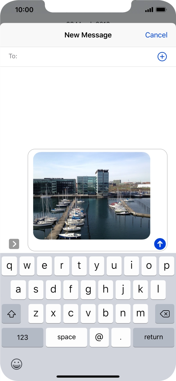 Press To: and key in the first letters of the recipient's name.